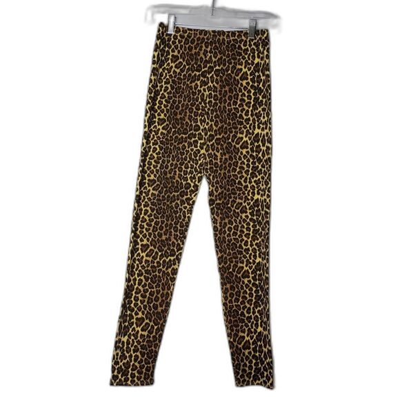 Styles To Go Leggings Womens Small Brown Leopard Animal Print Stretch Pants USA - Picture 2 of 4